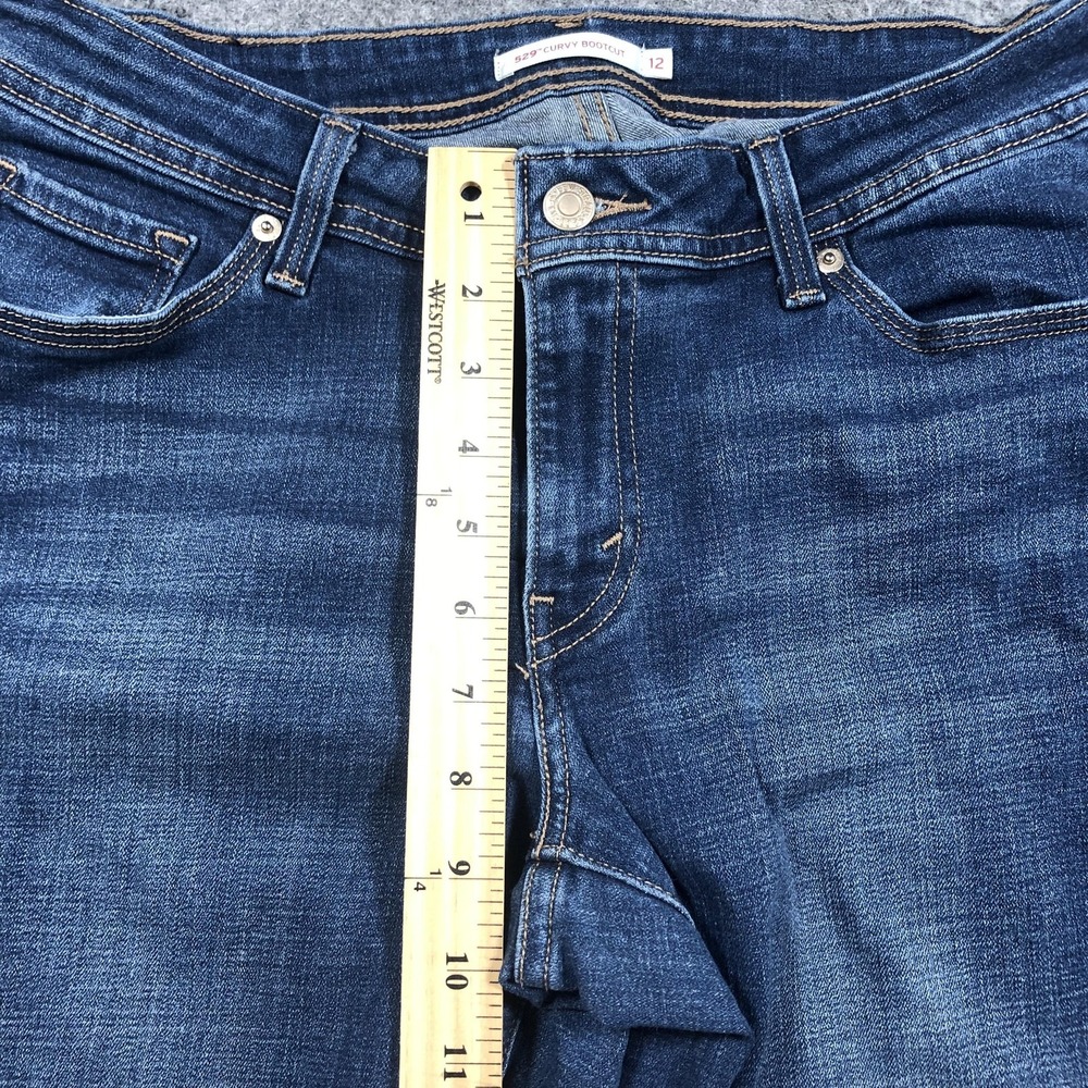 Levi's 529 Curvy Bootcut Jeans Womens 12 Blue Medium Wash Stretch Denim - Picture 9 of 16